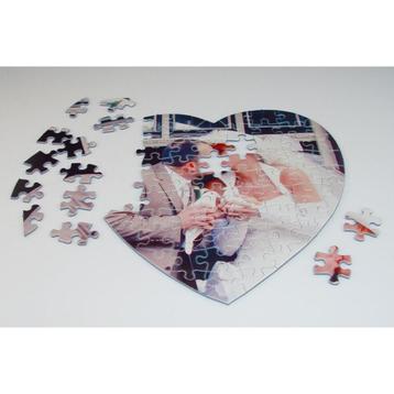 puzzel in hartvorm met eigen foto bedrukken  beschikbaar voor biedingen