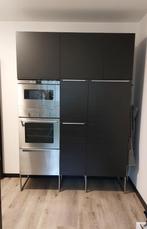 keukenkast met oven en magnetron te koop, Ophalen, Gebruikt, Zwart, 150 tot 200 cm