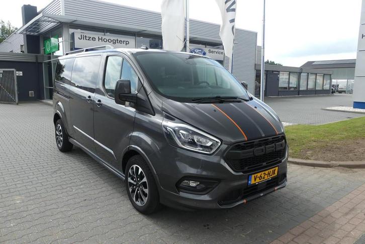 Ford Transit Custom 320 2.0 TDCI L2H1 Sport DC 5p., TREKHAAK, Auto's, Bestelauto's, Bedrijf, Te koop, ABS, Achteruitrijcamera