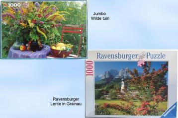 puzzels 1000 stukjes Jumbo en Ravensburger beschikbaar voor biedingen