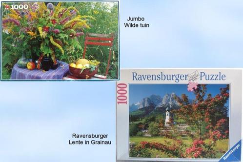 puzzels 1000 stukjes Jumbo en Ravensburger, Hobby en Vrije tijd, Denksport en Puzzels, Gebruikt, Legpuzzel, 500 t/m 1500 stukjes