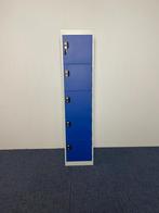 Lockerkast 5-deurs, blauw/grijs, H 180 x B 40 x D 50 cm.