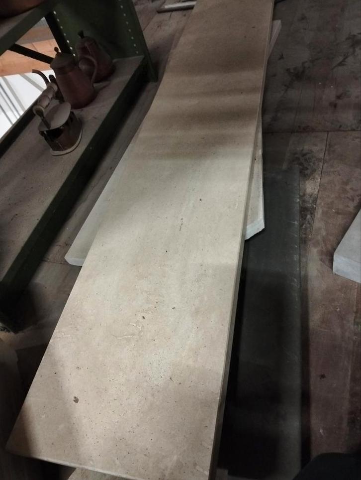 Tavertin Blad 30x190x3 cm - Gezoet, Doe-het-zelf en Verbouw, Tegels, Nieuw, Ophalen of Verzenden