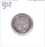 Halve gulden 1907 voor 17 euro***, Postzegels en Munten, ½ gulden, Zilver, Ophalen of Verzenden, Koningin Wilhelmina