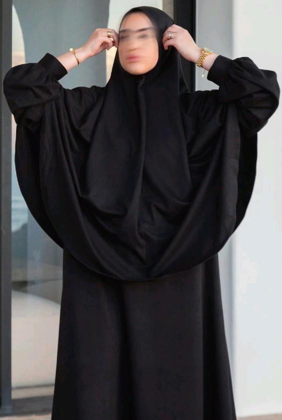 Nankoku Corduroy Abaya&Khimar - zwart maat s tot L Lengte142, Kleding | Dames, Jurken, Ophalen of Verzenden