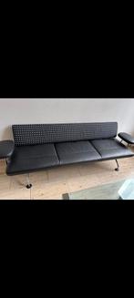 Vitra Area Seating leren bank, zwarte driezitsbank, Huis en Inrichting, Ophalen, Zo goed als nieuw, Leer