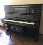 Zwarte Jugendstil piano met kandelaars, Gebruikt, Piano, Zwart, Ophalen