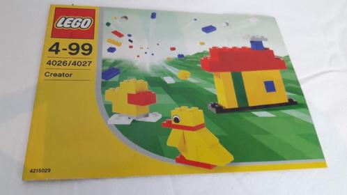 Lego 4026/4027 boekje met bouwinstructies, Kinderen en Baby's, Speelgoed | Duplo en Lego, Gebruikt, Lego, Losse stenen, Ophalen of Verzenden