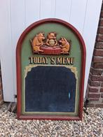 Houten krijt menubord vintage, Ophalen of Verzenden, Gebruikt, Gebruiksvoorwerp