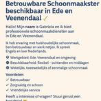 Betrouwbare Schoonmaakster beschikbaar in Ede en Veenendaal, Overige vormen