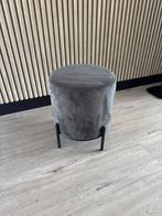 Poef Label51 Troy groen/grijs ribcord, Ophalen, Minder dan 50 cm, Rond, Minder dan 50 cm