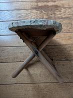 Draagkruk Kruk Vintage Draagbaar Stoeltje Kamperen Wandelen, Huis en Inrichting, Krukjes, Ophalen of Verzenden, Hout