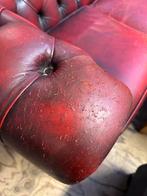 Originele Chesterfield Bank - 3 Zits, Huis en Inrichting, Banken | Bankstellen, Ophalen, Gebruikt, Driepersoons, Leer