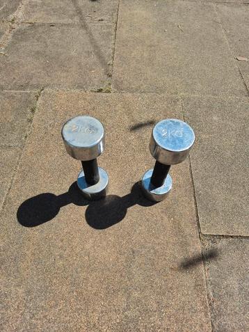2x 2kg metalen dumbells beschikbaar voor biedingen
