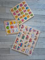 Houten Puzzels ABC, Dieren, Vervoer, Kinderen en Baby's, 2 tot 4 jaar, Gebruikt, Van hout, Meer dan 50 stukjes