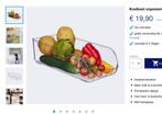 Koelkast organizer - koelkast bak transparant (NIEUW), Nieuw, Ophalen of Verzenden