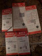 5  oude Nivea landkaarten, Landkaart, 1800 tot 2000, Nederland, Ophalen