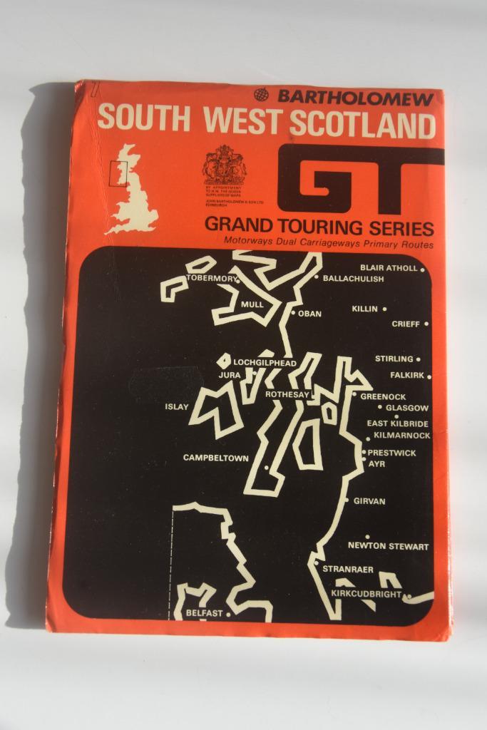 Bartholomew Zuid-West Schotland Routekaart Wegenkaart, Boeken, Atlassen en Landkaarten, Gelezen, Landkaart, Verenigd Koninkrijk