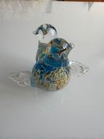 Mdina Glass vogel – Malta – vintage art glass – handgeblazen, Blauw, Ophalen of Verzenden, Minder dan 50 cm, Glas
