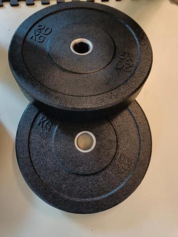 High temp bumper plates 50mm olympische barbell set van 20kg