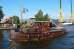 Sleepboot, sleper, opduwer, werkschip, woonschip, woonboot,, Watersport en Boten, Ophalen, Gebruikt, Staal, 50 pk of meer