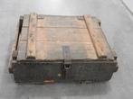 Originele houten leger munitiekist. Legergroen. Prima staat., Ophalen, Landmacht, Nederland, Kist of Geocache