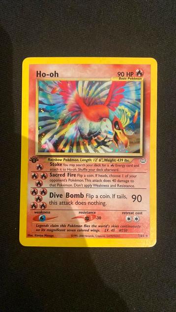 Pokemon Ho-Oh Holo 1st edition NM beschikbaar voor biedingen