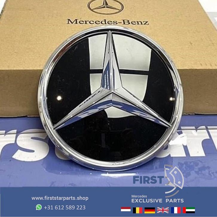 GRIL LOGO STER CHROOM W177 W247 W118 W205 W213 H247 W253 W16, Auto-onderdelen, Carrosserie en Plaatwerk, Mercedes-Benz, Gebruikt