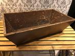 Brocante Franse Voederbak in oud bruin., Antiek en Kunst, Ophalen