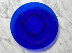 4x Dinerbord Donkerblauw Glas, Gebruikt, Ophalen of Verzenden, Glas, Bord(en)