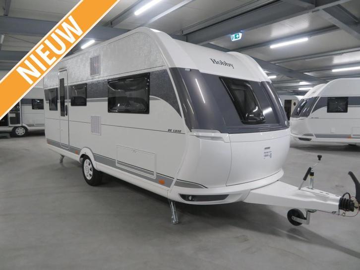 Hobby De Luxe 495 UL, Caravans en Kamperen, Caravans, tot en met 4, 1000 - 1250 kg, Rondzit, Hobby, 2 aparte bedden, Overige typen