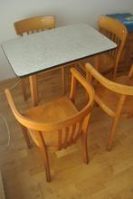 Tafel met 4 stoelen, vintage, Verzamelen, Ophalen, Huis en Inrichting