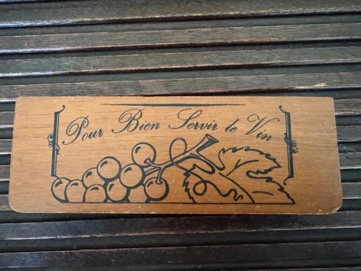 vintage franse wijnthermometer in houten doos, Verzamelen, Wijnen, Gebruikt, Overige typen, Frankrijk, Ophalen of Verzenden