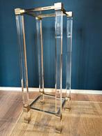 Vintage 80s Piedestal, Pierre Vandel Paris, Ophalen, Minder dan 55 cm, Vintage 80s, Vierkant