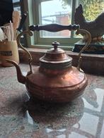 Antieke koperen ketel met houten handvat, Antiek en Kunst, Ophalen of Verzenden