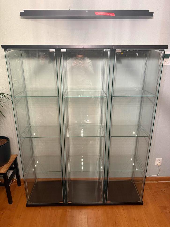 3x Ikea Detolf Vitrinekasten - Perfect voor verzamelaars!, Huis en Inrichting, Kasten | Vitrinekasten, Zo goed als nieuw, 150 tot 200 cm