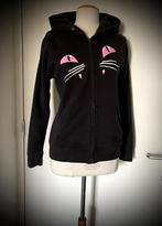 EMP by Large Sweater Hoodie trui vest Mt XL kat poes zwart, Verzenden, Zwart, Maat 46/48 (XL) of groter, Zo goed als nieuw