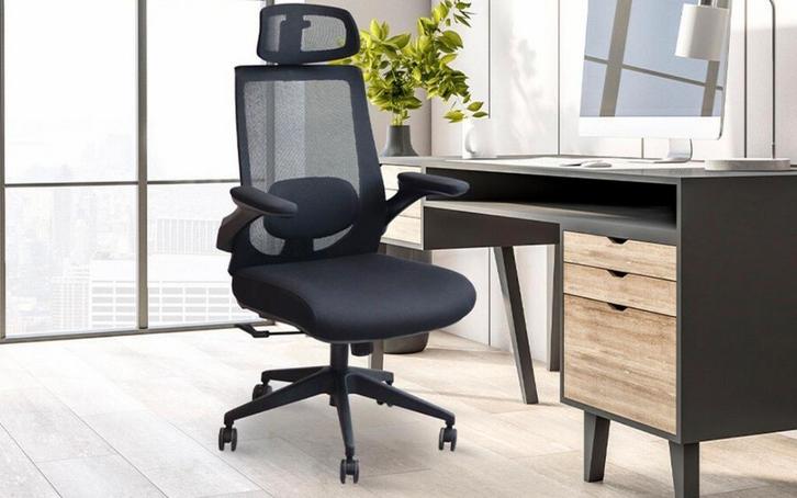Ergonomische bureaustoel  met armleuningen, Huis en Inrichting, Bureaustoelen, Nieuw, Bureaustoel, Zwart, Ergonomisch, Ophalen of Verzenden