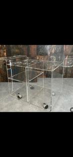 Midcentury plexiglas  (bar)trolley, Huis en Inrichting, Tafels | Sidetables, Ophalen, 25 tot 50 cm, Rechthoekig