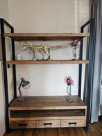 Mooie Mango tv/boekenkast 150x45x200, Huis en Inrichting, Kasten | Boekenkasten, Met plank(en), Gebruikt, 150 tot 200 cm, 25 tot 50 cm