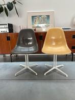 Originele vintage set Eames Lafonda - glasvezel, Huis en Inrichting, Stoelen, Ophalen, Gebruikt, Twee, Wit