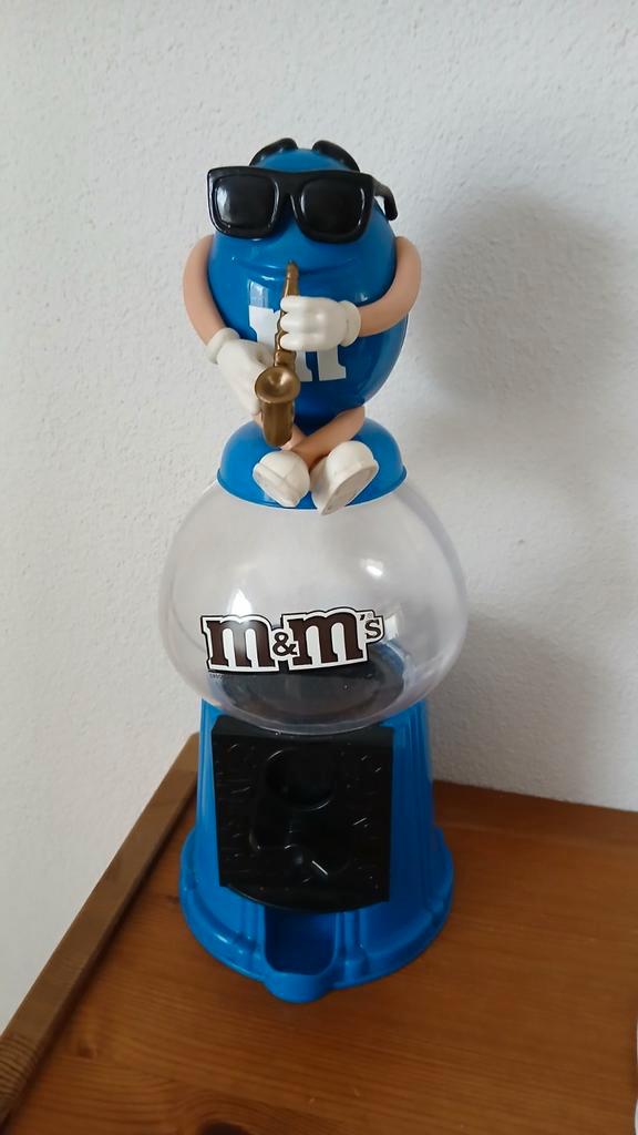 M&M's Snoepautomaat - Blauwe Muzikant, Verzamelen, Speelgoed, Gebruikt, Verzenden