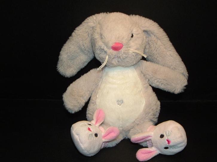 DEPESCHE KONIJN PRINCESS MIMI PLUCHE WOLLIG GRIJS, Kinderen en Baby's, Speelgoed | Knuffels en Pluche, Nieuw, Overige typen, Verzenden