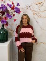 Sweater Wave Pink/Bordeaux - Studio Present Zwanenburg, Kleding | Dames, Maat 38/40 (M), Italie, Nieuw, Ophalen of Verzenden