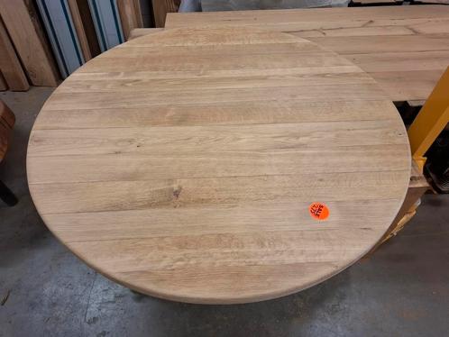 Prachtig rond tafelblad van eiken 120 cm. Koopjeshoek!!, Huis en Inrichting, Tafelonderdelen, Zo goed als nieuw, 100 tot 150 cm