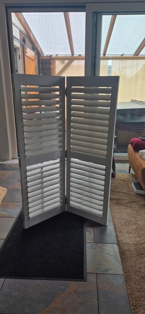 Raam Shutters - Wit, Huis en Inrichting, Stoffering | Gordijnen en Lamellen, Zo goed als nieuw, 100 tot 150 cm, 50 tot 100 cm