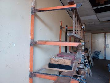2 m hoge stalen armen stelling wand rek 60cm diep 5 stuks beschikbaar voor biedingen