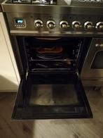 boretti gasfornuis met bakplaat. Kleur roestvrijstaal,, Gebruikt, Hete lucht, 60 cm of meer, Ophalen of Verzenden