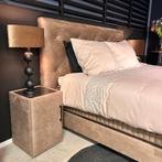 Serta Magnifique Boxspring Showmodel 180x210 30% goedkoper, Bruin, 210 cm, Tweepersoons, Ophalen of Verzenden