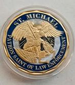 Heilige Aartsengel Saint Michael Munt USA Police Geluksmunt, Ophalen of Verzenden, Amerika, Embleem of Badge